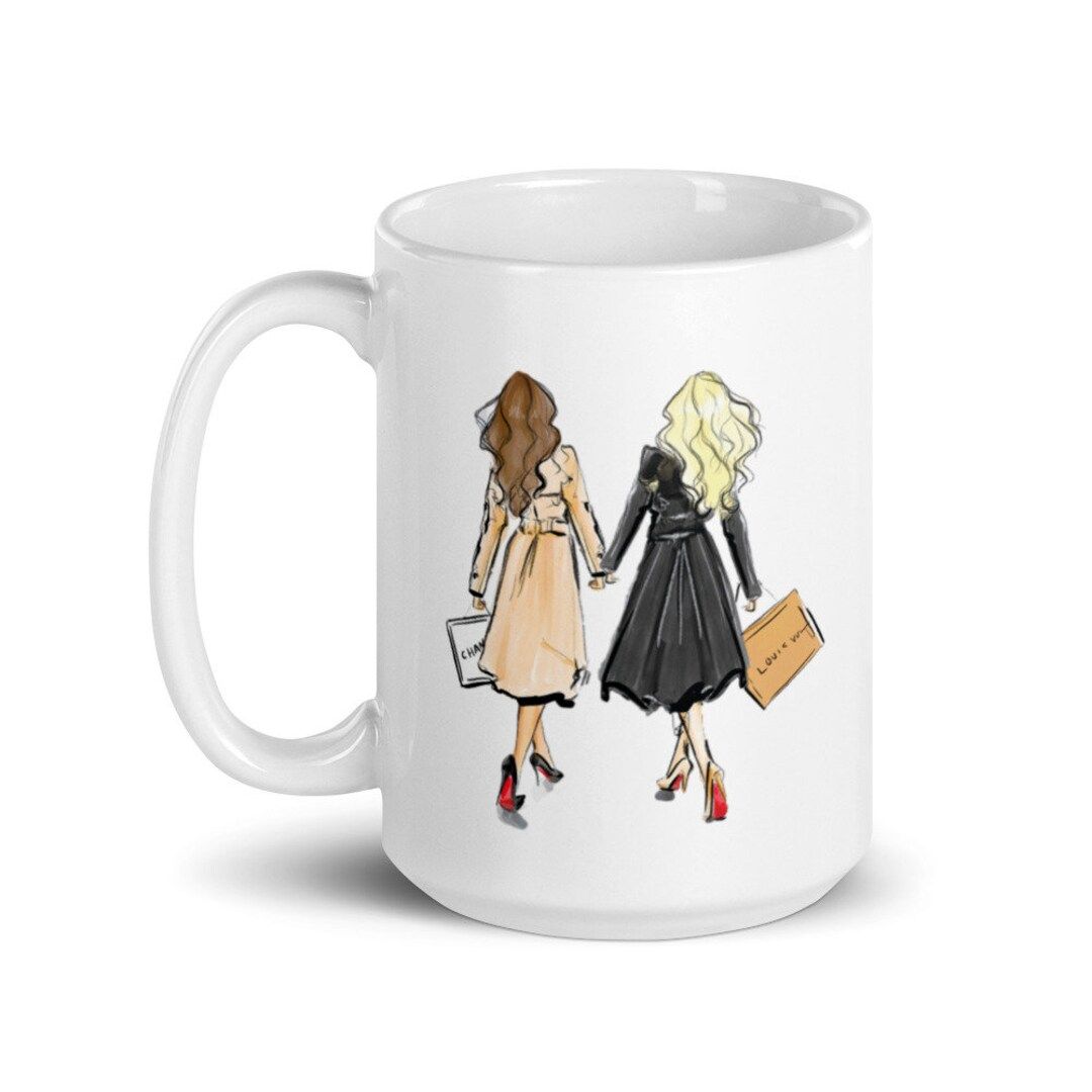 Fab Friends (Brunette/Blonde) (Not customizable) Mug By Melsy's Illustrations | Etsy (US)