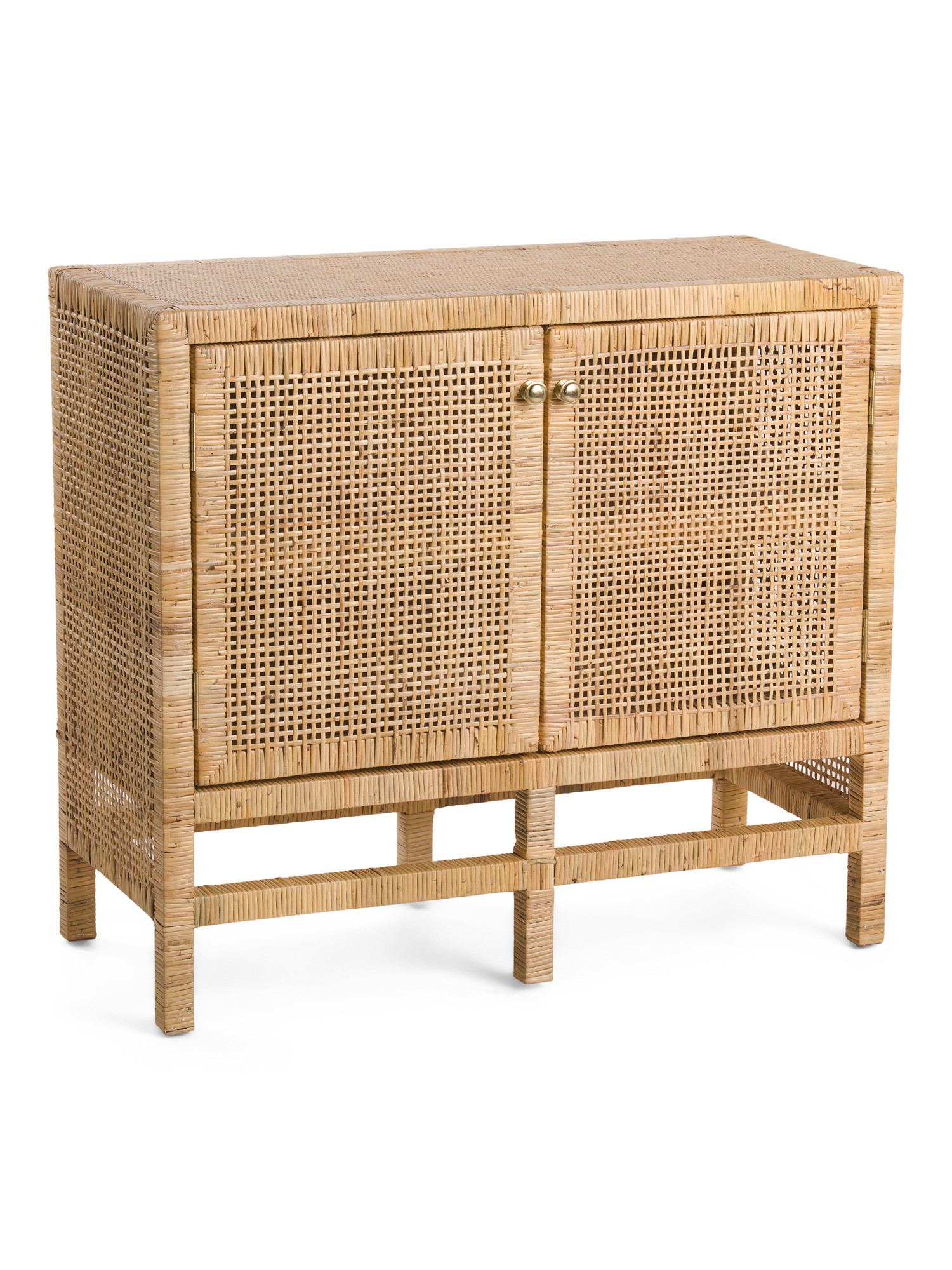 Nabiel Rattan Wrap Two Shelf Cabinet | The Global Decor Shop | Marshalls | Marshalls
