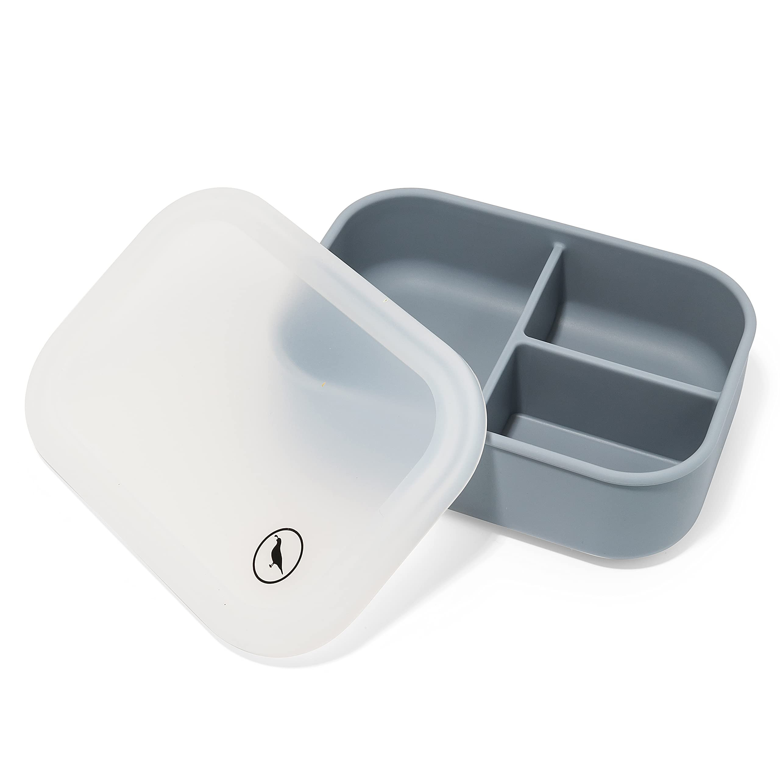 Silicone Lunch Box - 3 compartment - Food Grade Silicone, Leakproof, Easy to Clean- Indigo | Amazon (US)