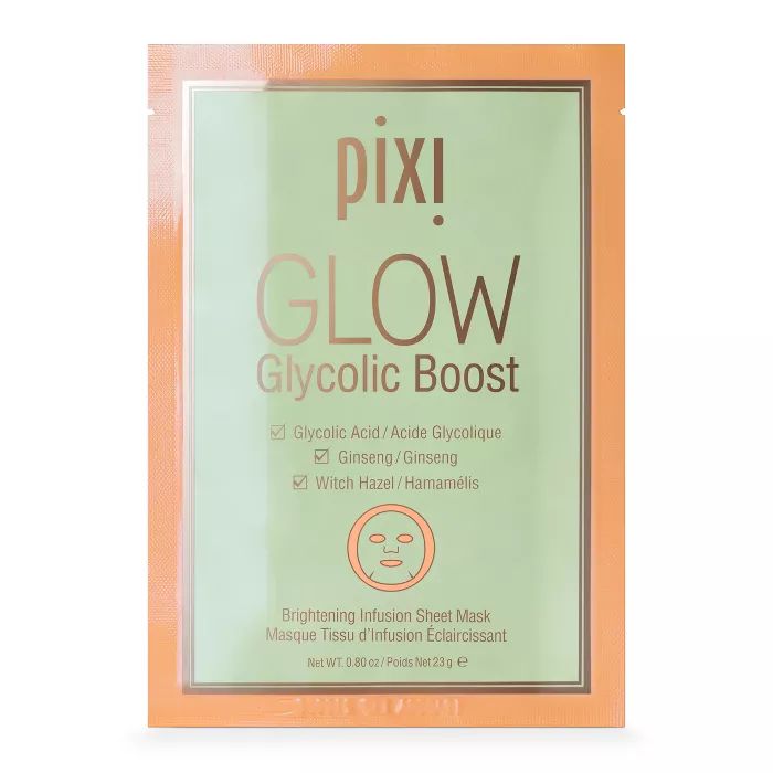 Pixi by Petra GLOW Glycolic Boost - Brightening Face Mask Sheet - 0.8oz | Target