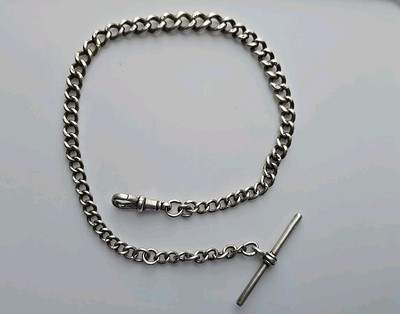 Antique 1915 Albert Watch Fob Chain Sterling England's Britton & Sons  13.5" | eBay US