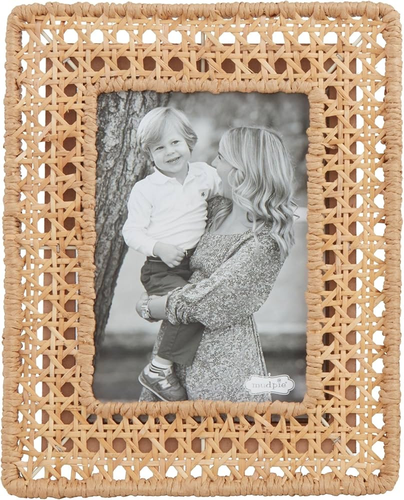 Mud Pie Large Woven Cane Frame; 10" X 8" | Amazon (US)