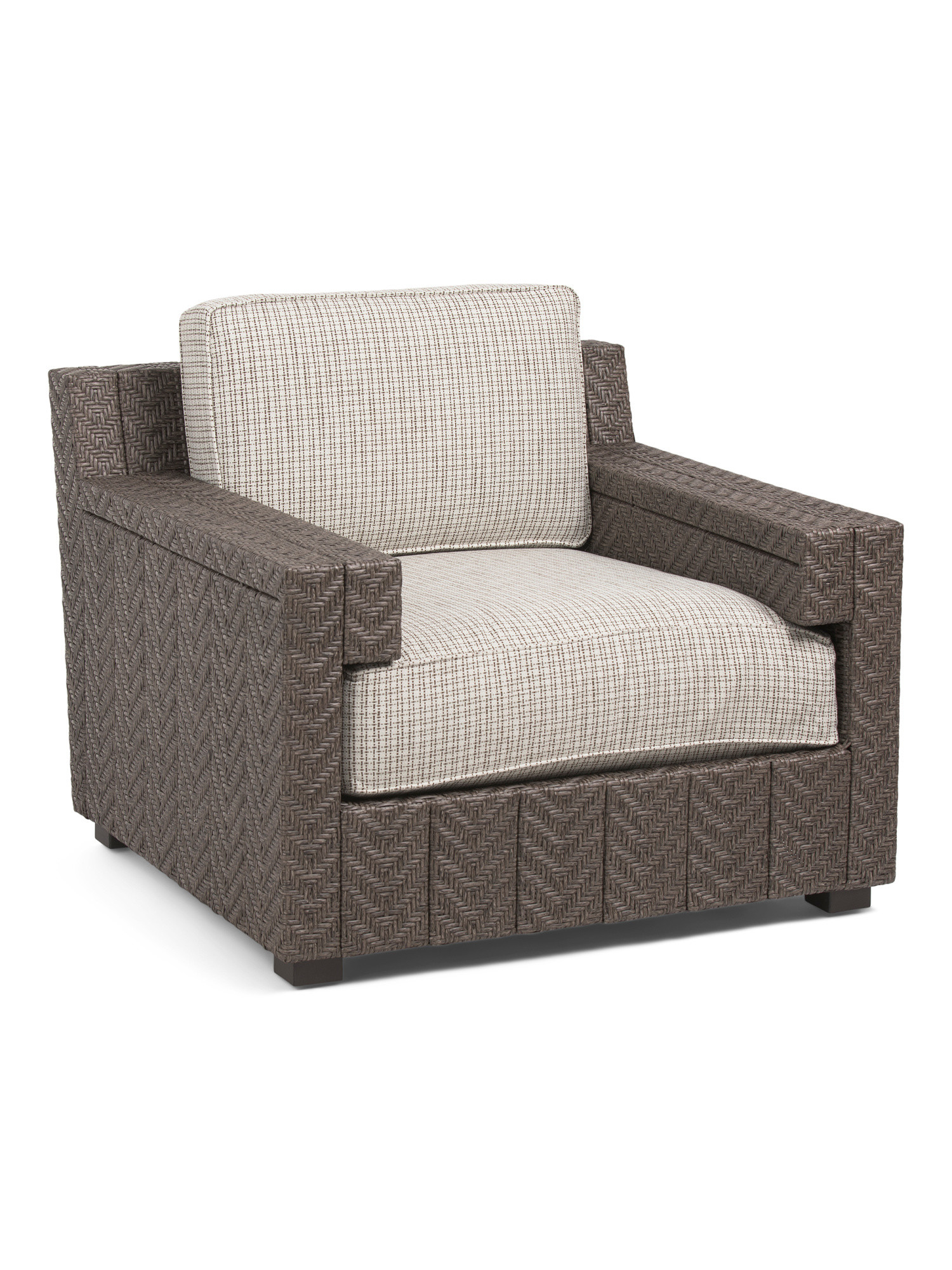 Outdoor Olivia Herringbone Woven Accent Chair | TJ Maxx