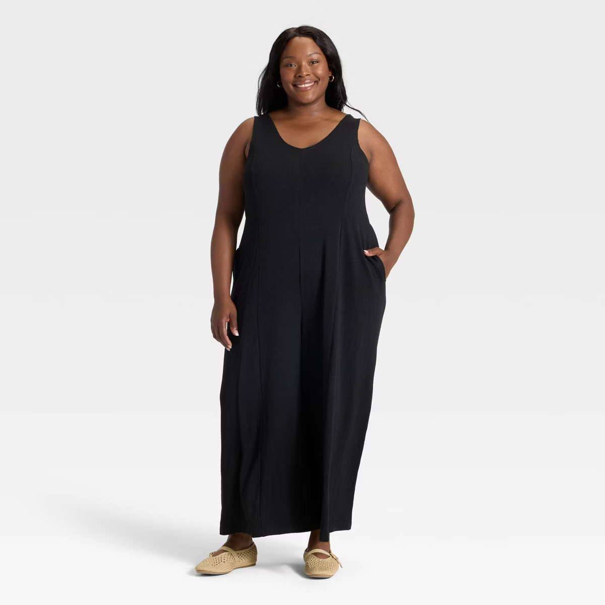 Women's V-Neck Jumpsuit - Ava & Viv™ | Target