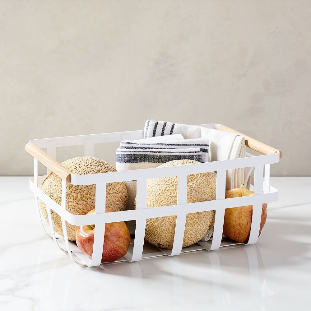 Yamazaki Dual Handle Storage Basket | West Elm (US)