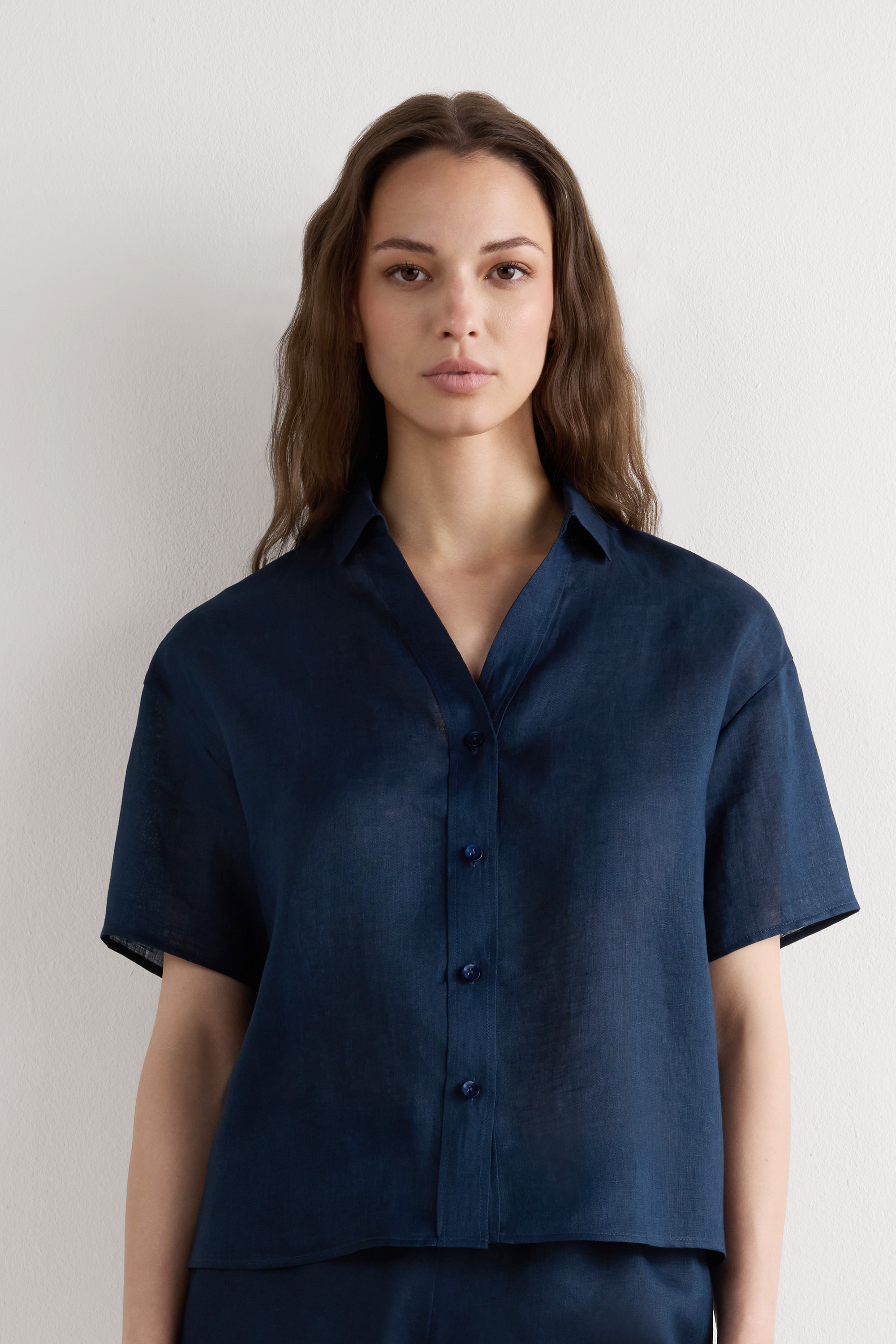 The Pure Linen Short Sleeve Shirt in Linen Fabric - Intimissimi | Intimissimi (US)
