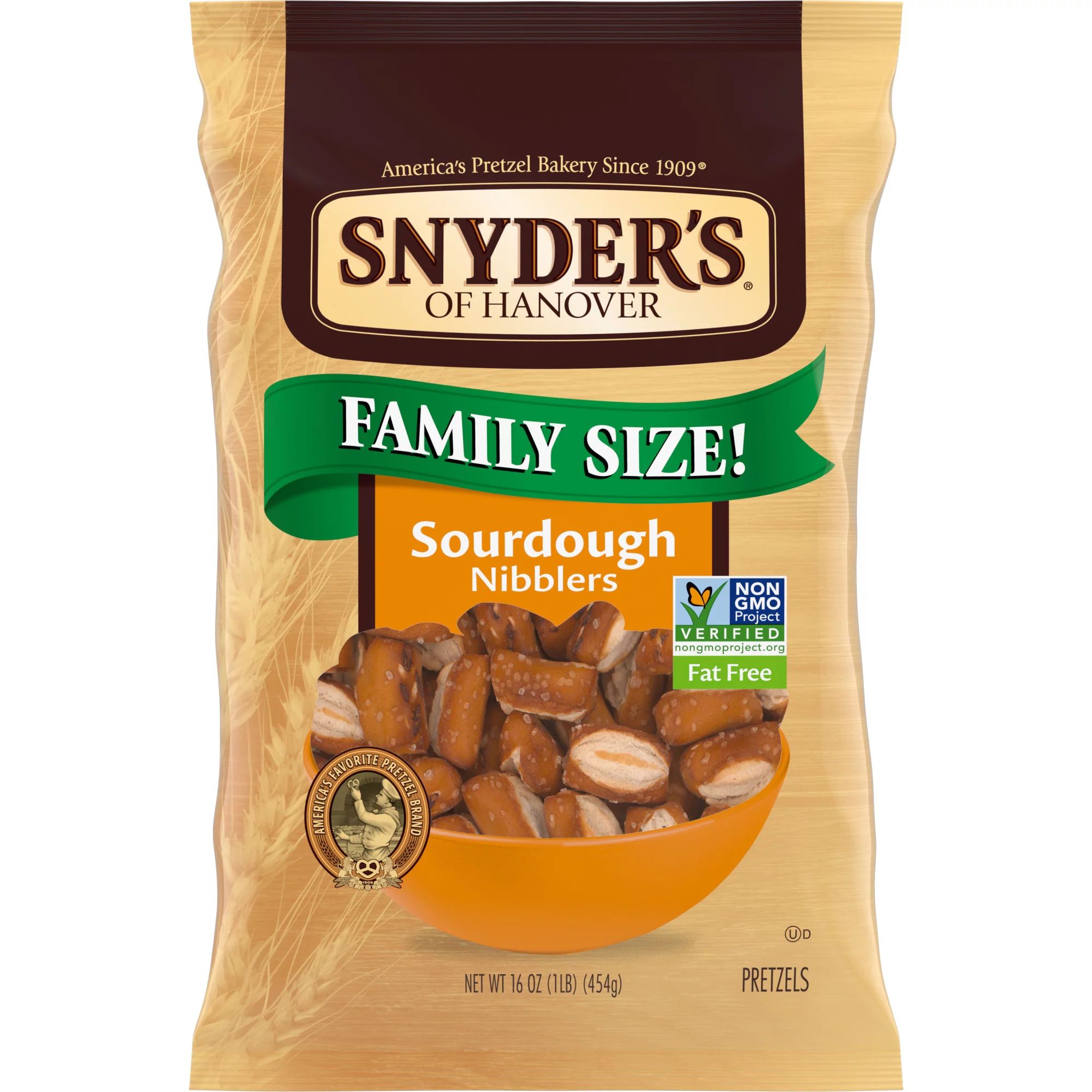 Snyder's of Hanover Pretzels, Sourdough Nibblers, Family Size 16 oz Bag - Walmart.com | Walmart (US)