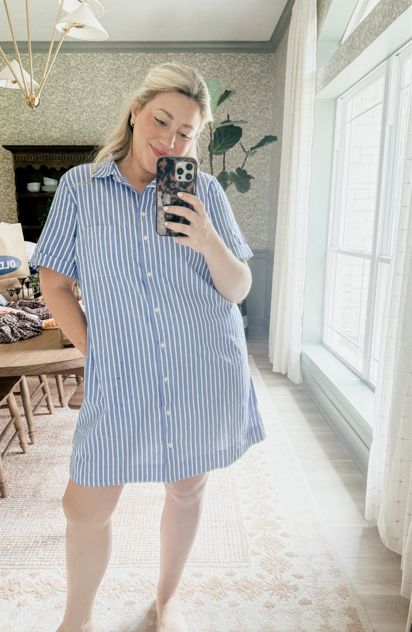 Such a staple! Comes in multiple colors. Can’t go wrong with the black TTS

THEBLOOMINGNEST old navy stripe button down dress summer comfy 

#LTKSeasonal #LTKMidsize #LTKFindsUnder50