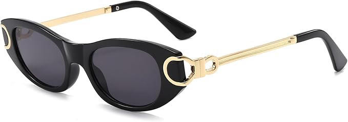 AIEYEZO Retro Oval Sunglasses for Women 90s-Style Classic Oval Frame Sun Glasses Fashion Vintage ... | Amazon (US)