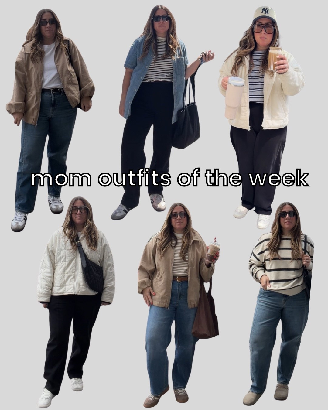realistic outfits lately 😅☕️

school pickups, appointments, sports mom life, errands… I basically just rotate the same easy outfit formula in different ways 🤍

striped tops  
relaxed denim  
oversized layers  
comfy shoes  
good accessories

linked everything ✨

#LTKcanada #LTKmidsize #LTKpetite