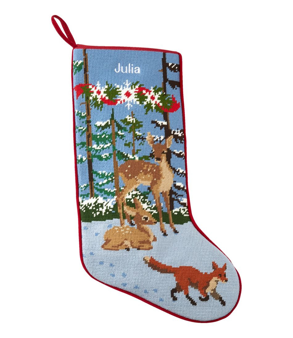 Christmas Needlepoint Stocking, Cotton | L.L. Bean