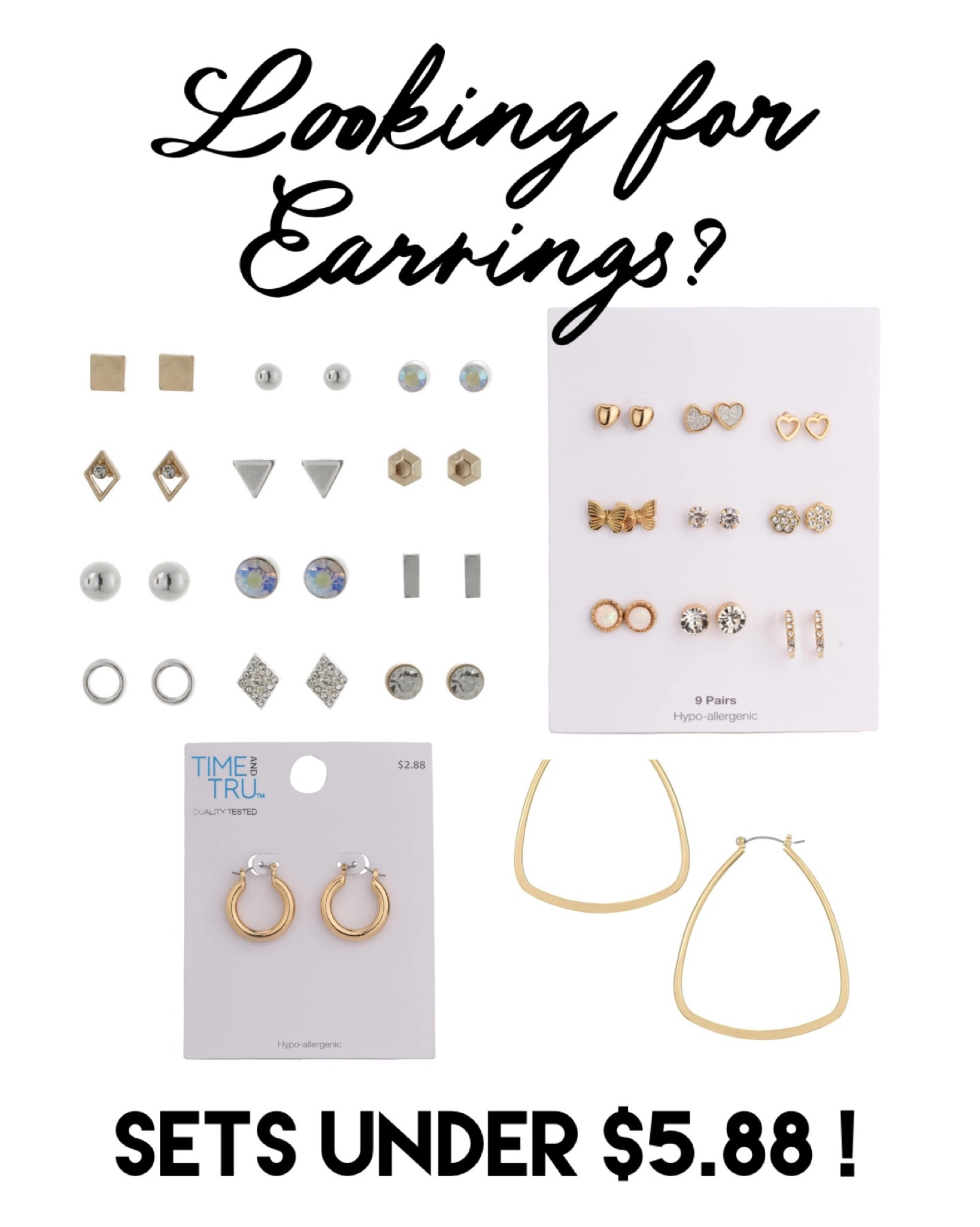 Best and cheapest earring sets. Walmart fashion. Walmart finds  

#LTKunder50 #LTKsalealert #LTKGiftGuide