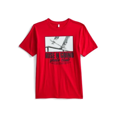 Wonder Nation, Boys' & Big Boys' Rise N' Grind Graphic Tee with Short Sleeves, Sizes 4-18 | Walmart (US)