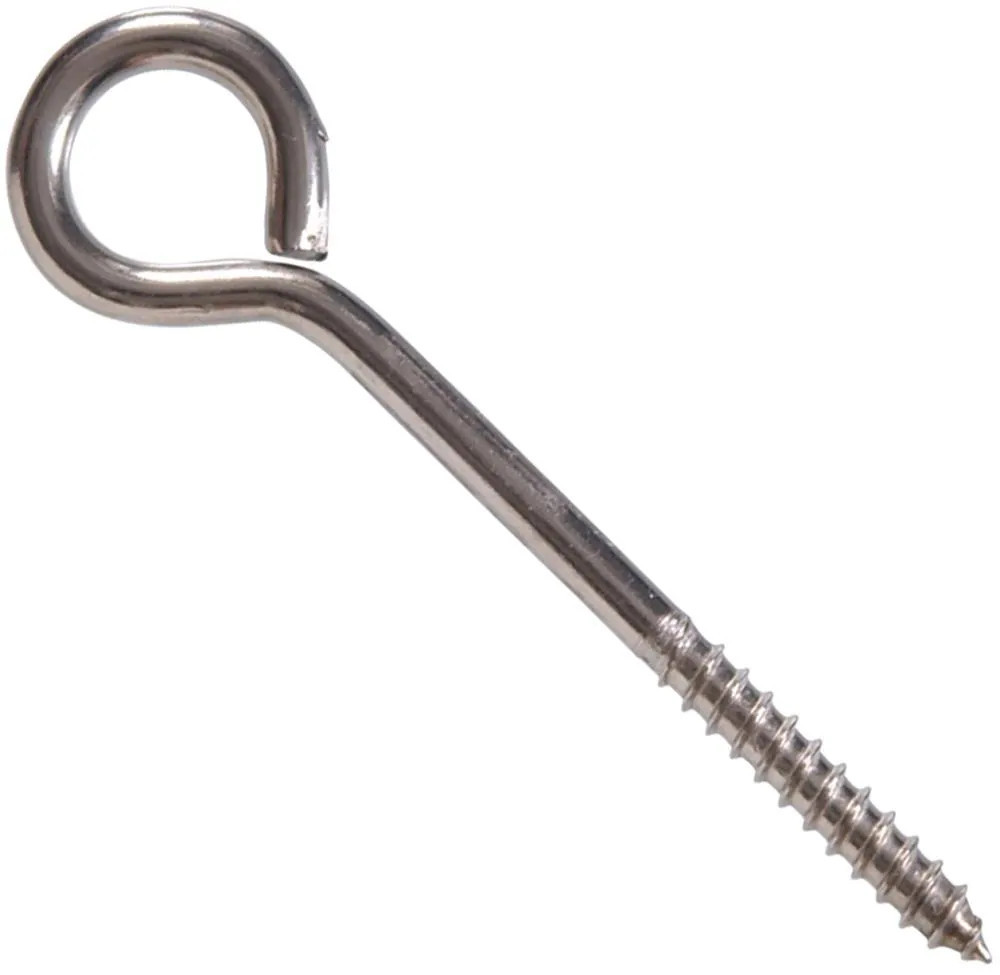 Hillman 1/4-in 1/4-in x 3-3/4-in Stainless Exterior Coarse Thread Eye Bolt 10 -Count Stainless Steel one_size | 321168 | Lowe's