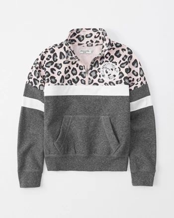 logo half-zip sweatshirt | abercrombie kids US