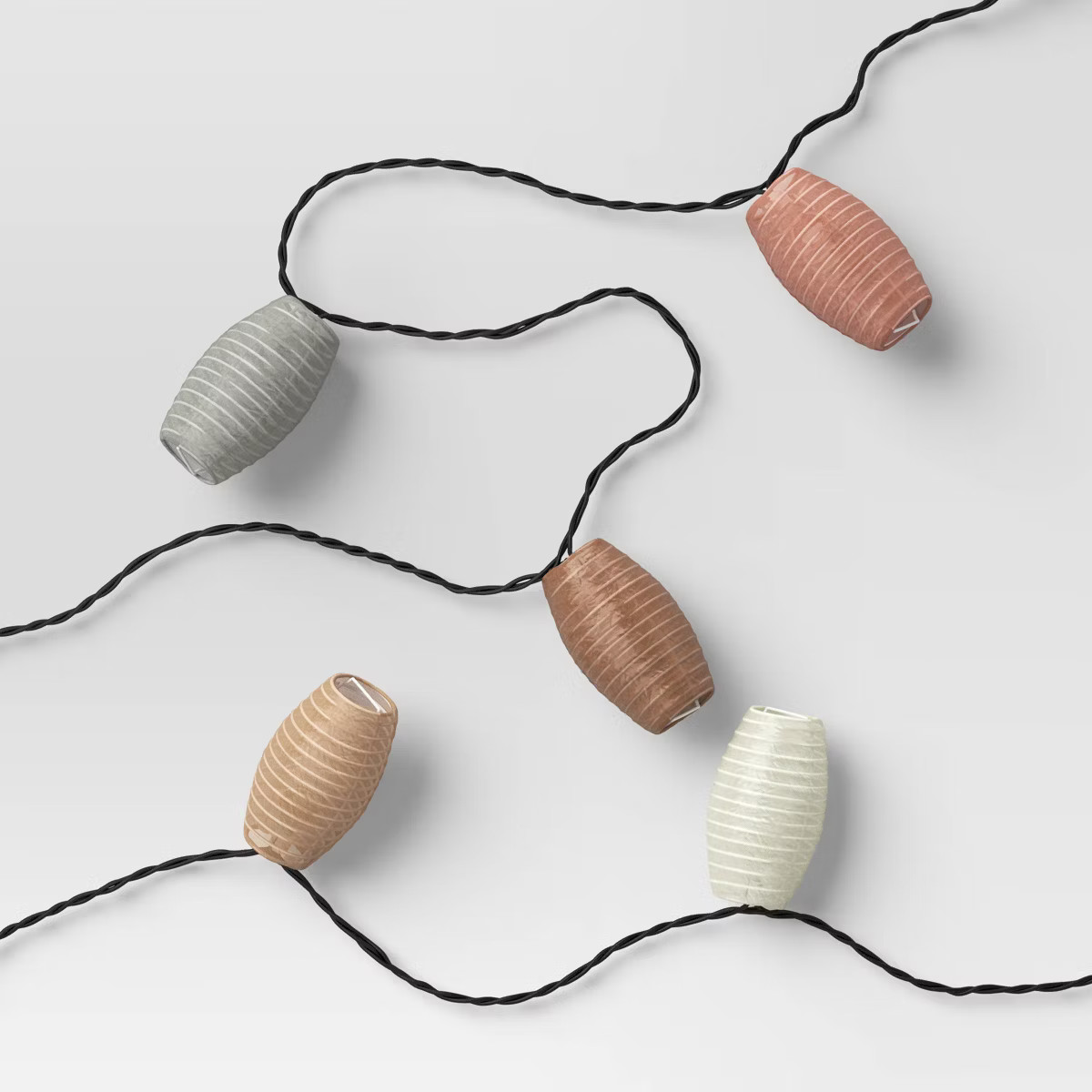 10ct LED Mini Elongated Indoor Outdoor Lantern String Lights Clear Bulbs with Black Wire - Thresh... | Target