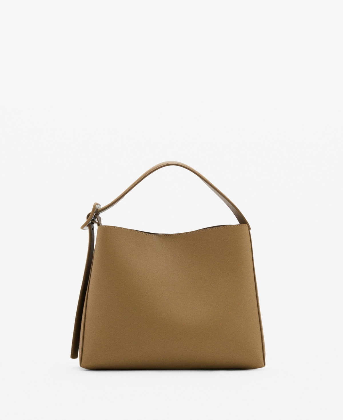 Mango Women's Buckle Mini Shopper Bag - Khaki | Macy's
