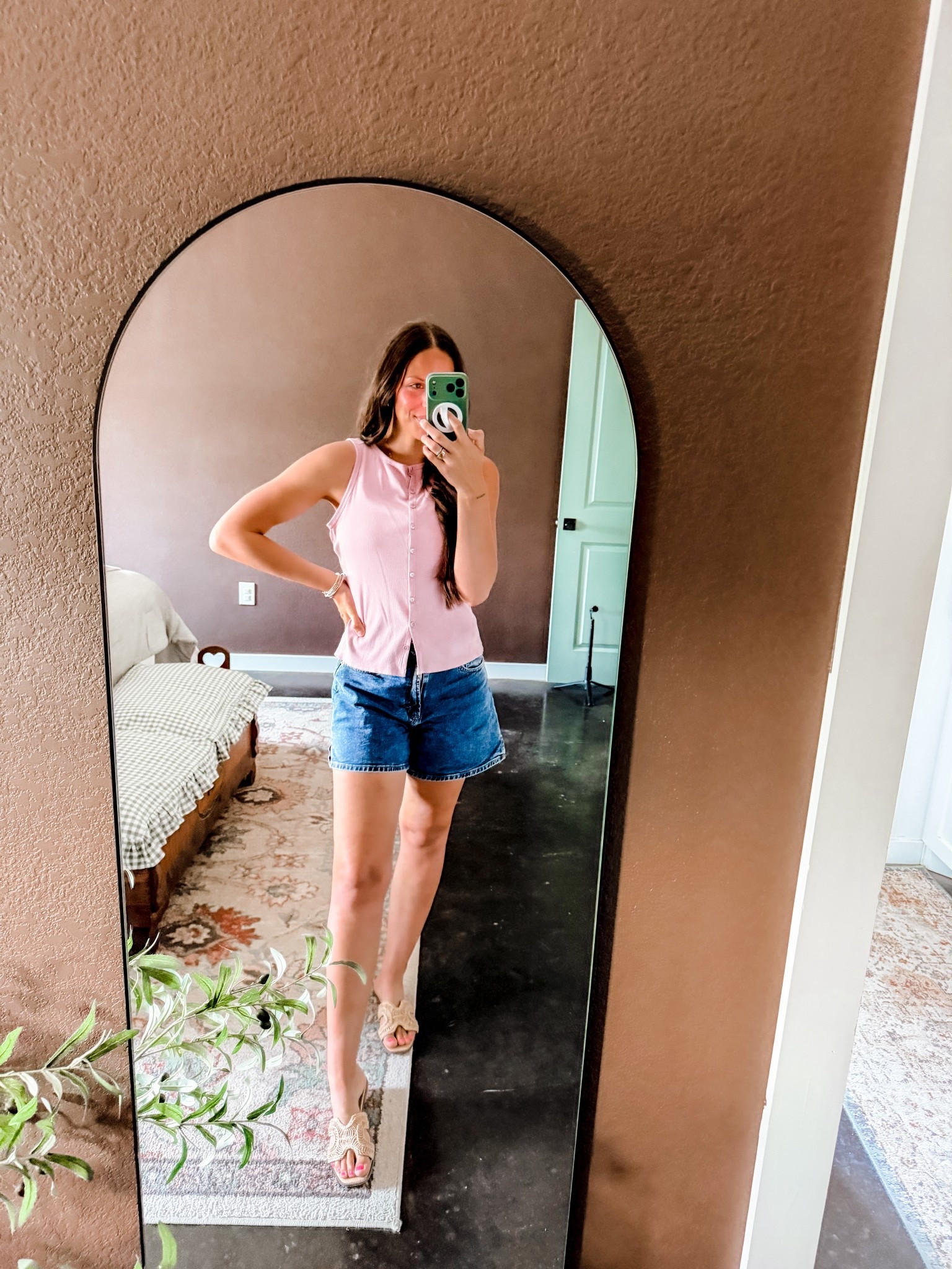 Whole outfit is target 🩵 im in a M top but should’ve done a small! Shorts are TTS! 

#LTKmomlife #LTKTall #LTKootd