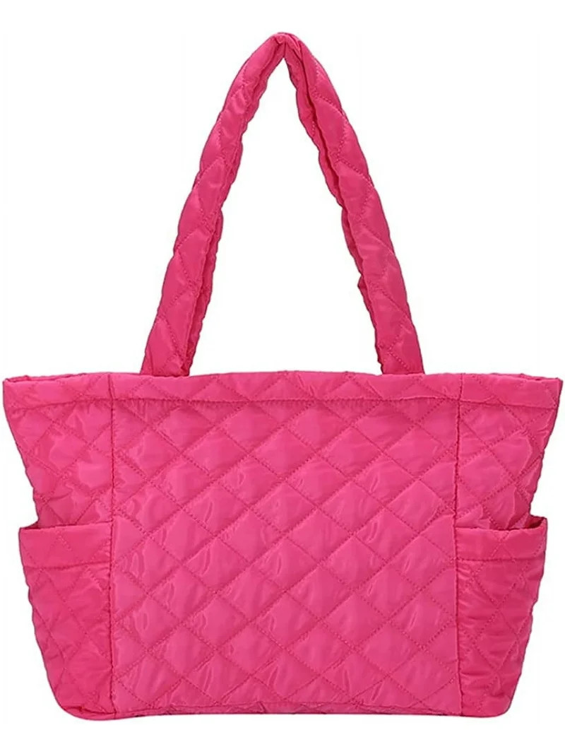 CoCopeaunt Quilted Tote Bags for Women Lightweight Puffer Padding Shoulder Bag Large Nylon Tote H... | Walmart (US)