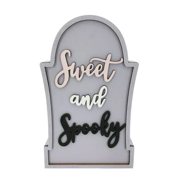 Way to Celebrate Halloween Tombstone Sweet and Spooky Decoration, 6" | Walmart (US)