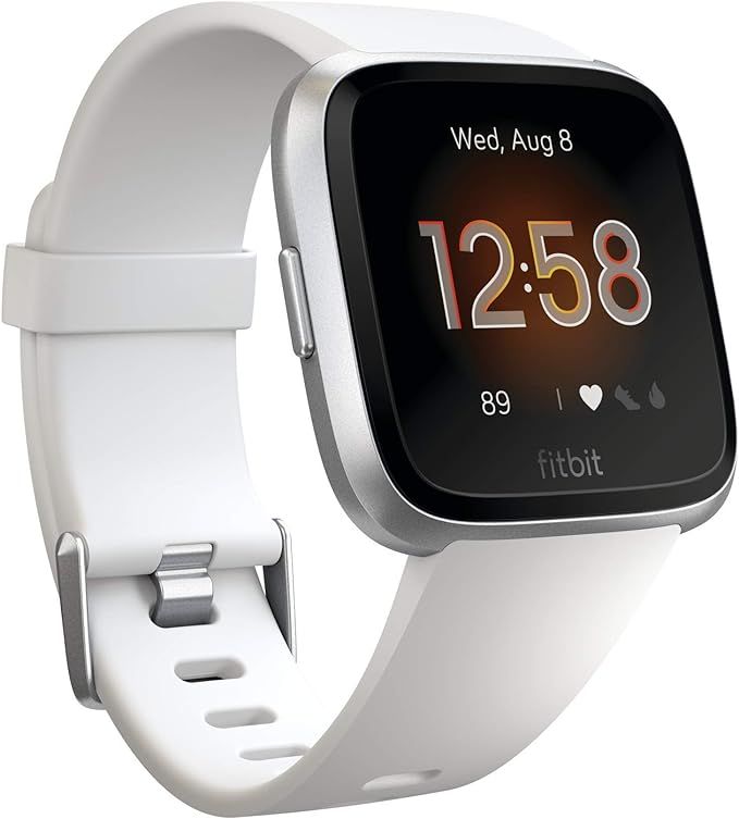 Fitbit Versa Lite Edition Smartwatch with S/L bands - White/Silver (Renewed) | Amazon (US)