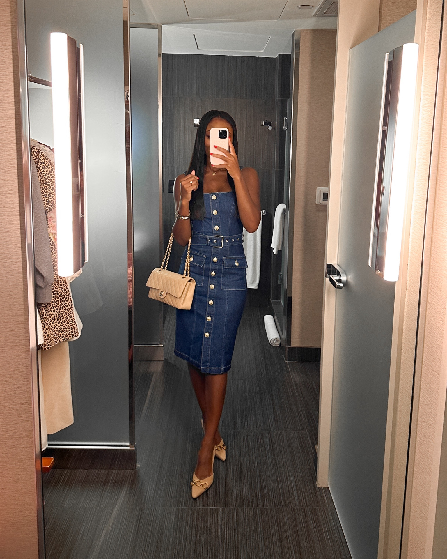 Denim dress and suede pointed toe heels outfit  for dinner!#LTKCon

#LTKSeasonal #LTKShoeCrush