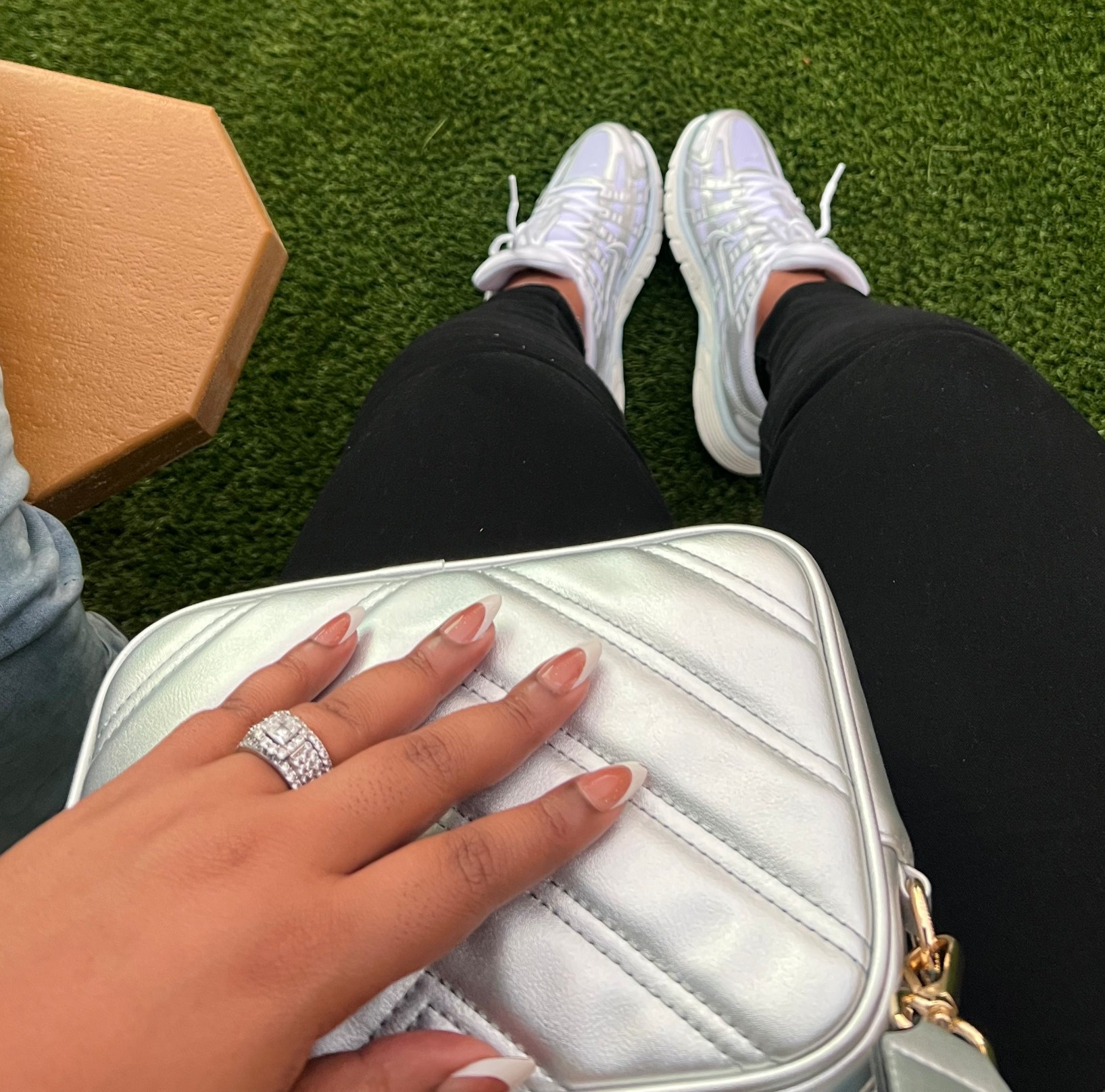 In love with this silver purse and shoe combo. The purse is a crossbody and the shoes, which are Nike P6000s, are so comfortable. It’s the perfect addition to dress up an outfit. 
#Amazon #Nike #Nikep6000 #metallicsilver

#LTKShoeCrush #LTKStyleTip #LTKU
