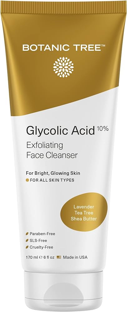 Glycolic Acid Face Wash, Exfoliating Facial Cleanser and Scrub, 10% Glycolic Acid, AHA and Salicy... | Amazon (US)