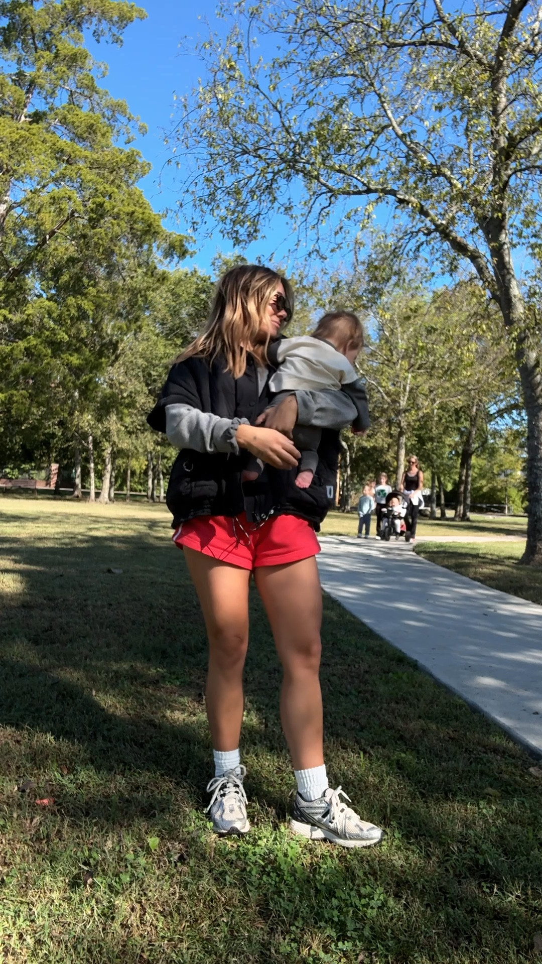 Soccer mom Sunday! Shorts are DD launching this week but they have a ton on their site that are the exact same without the stripes!! Size XS/S. Sweater M, vest S