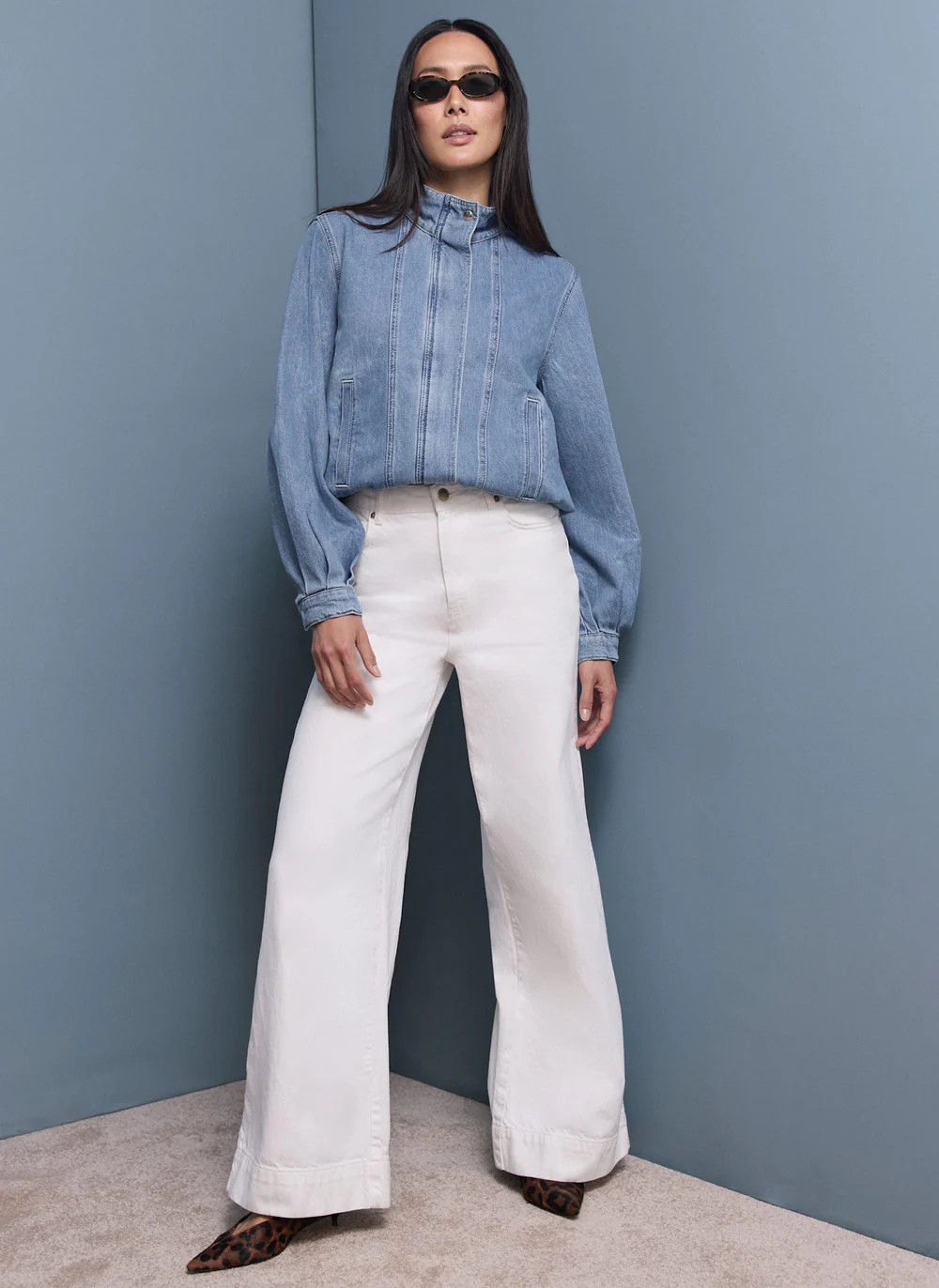Cream Wide Leg Jeans | Mint Velvet
