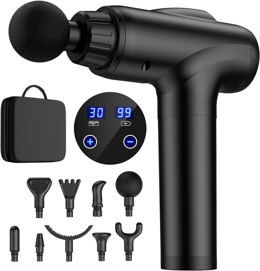 JQX Massage Gun Deep Tissue, Handheld Electric Body Muscle Massage Gun, High Percussion Vibration... | Amazon (US)