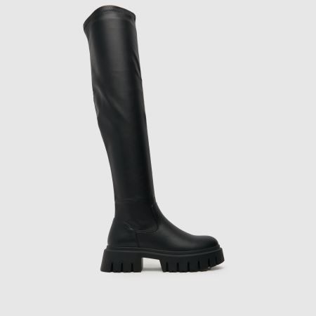 Womens Black schuh Danica Stretch Knee Boots | schuh | Schuh