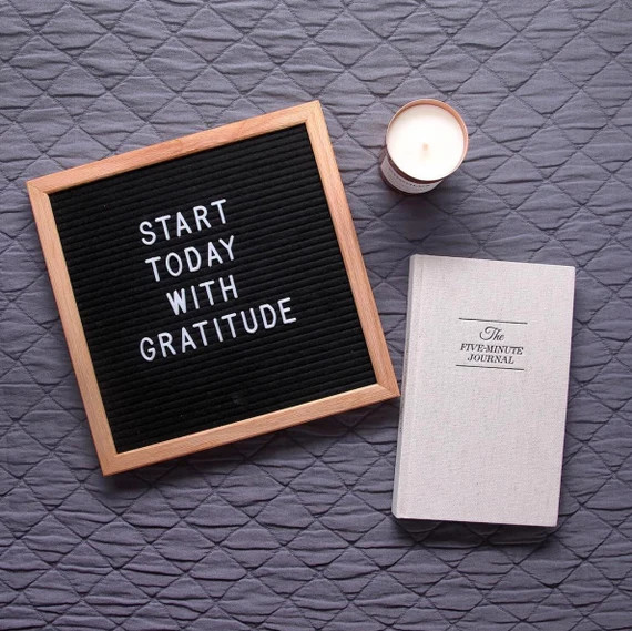 Black Felt - Oak Frame Letter Board 25cm x 25cm | Etsy (US)