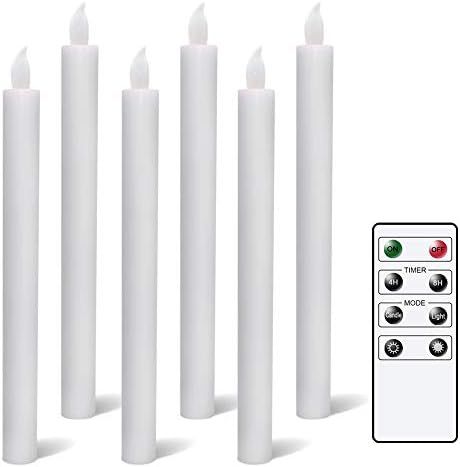 Flameless Flickering Taper Candles, LED Taper Candles Battery Operated Windows Candlesticks with ... | Amazon (US)