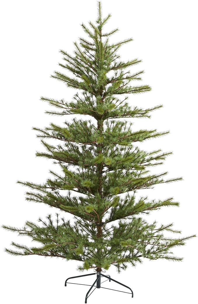 Nearly Natural 7ft. Vancouver Mountain Pine Artificial Christmas Tree with 374 Bendable Branches | Amazon (US)