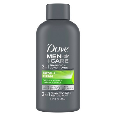 Dove Men+Care Fresh and Clean 2 in 1 Shampoo + Conditioner -Travel Size - 3 fl oz | Target