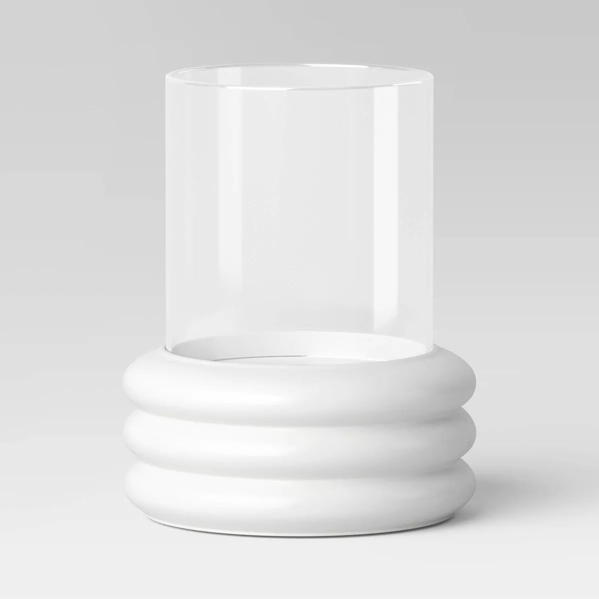 Pillar Concrete/Glass Lantern Candle Holder White - Threshold™ | Target