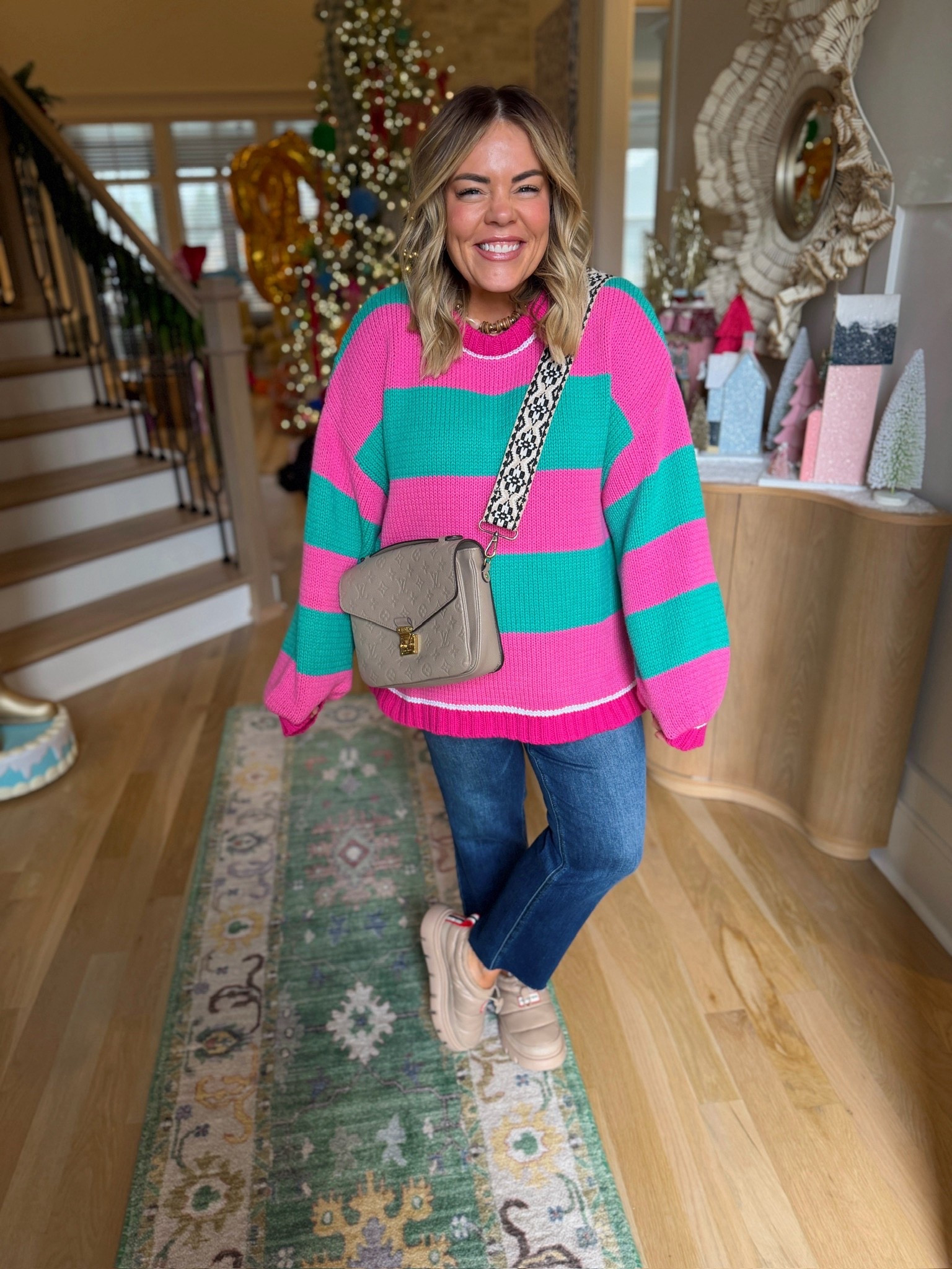 women’s sweaters, stripped sweater, colorful ootd, winter style, trendy outfit, cozy christmas sweater, holiday outfit

#LTKSeasonal #LTKootd