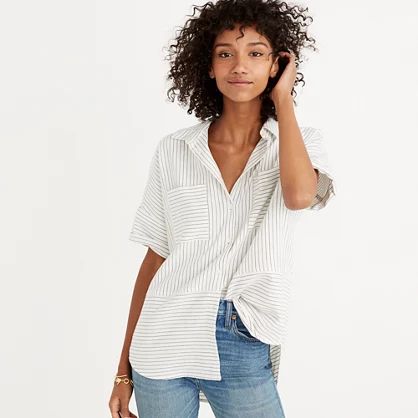 Flannel Courier Shirt in Stripe | Madewell
