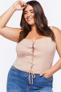 Plus Size Lace-Up Top | Forever 21 (US)