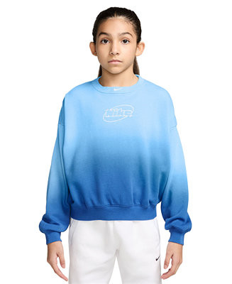 Girls' Sportswear Studio 7-16 Fleece Boxy Crewneck Sweatshirt | Macy's