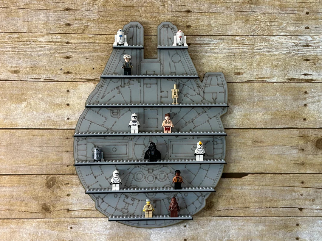 Handmade Mini Figure War of the Stars Rebel Starship Display Shelf Holds Over 52 Mini Figs 18x13.... | Etsy (US)