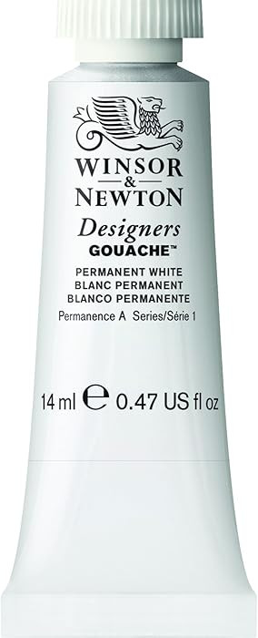 Winsor & Newton Designer's Gouache, 14 ml (0.47oz) tube, Permanent White | Amazon (US)