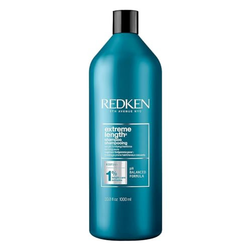 Redken Extreme Length Shampoo For Damaged Hair - Prevents Breakage and Strengthens Hair, Infused With Biotin For Hair Growth, 33.8 Fl Oz | Amazon (US)
