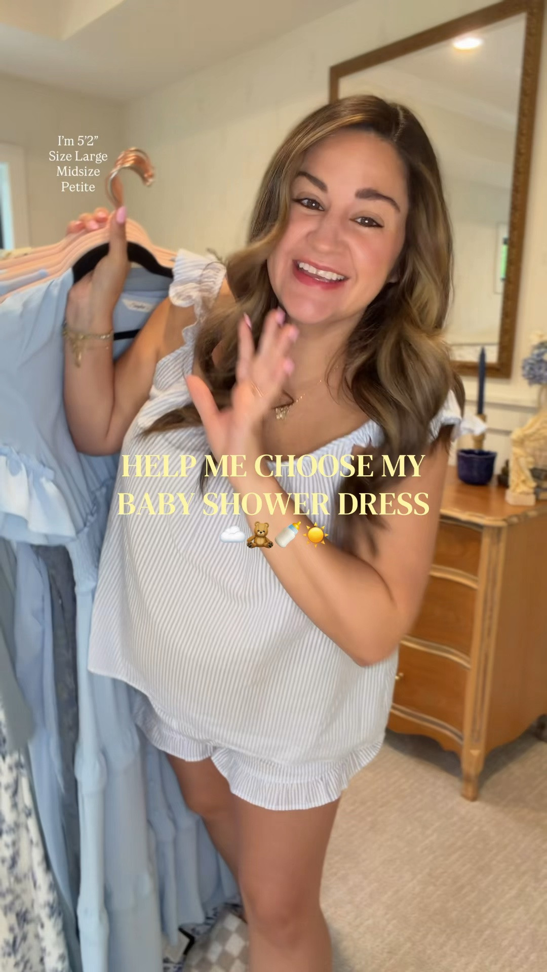 Non-maternity baby shower dresses! 


Blue spring dress, blue and white dresses, maxi dress, Amazon dresses, summer dress, petite dress, midsize dress, first time mom, new mom, maternity dress, pregnancy dress

#LTKstorytime #LTKMidsize #LTKBump