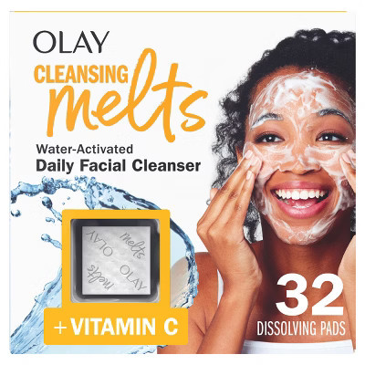 Olay Cleansing Melts with Vitamin C Face Cleanser - 32ct | Target