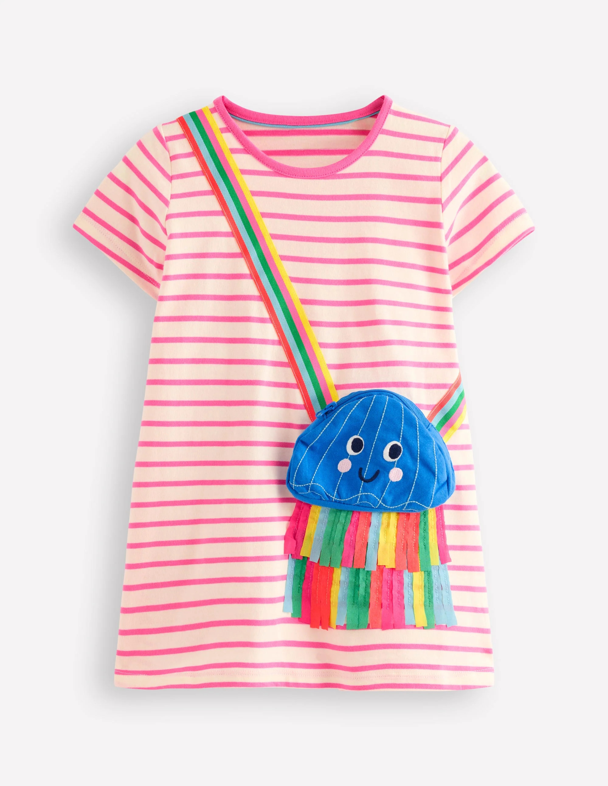 Short Sleeve Applique Tunic-Rose Pink Jellyfish | Boden (US)