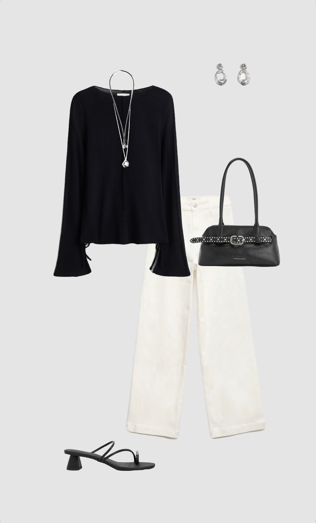 Get 15% off Charles & Keith with code COMAMBW15JESSIE  ✨ (must be logged into your account for the discount to apply) 

Black Mesh Top, White High Waisted Wide Leg Jeans & Black Strappy Kitten Heels Spring - Summer Evening Date Night Outfit 🤍

• holiday outfits going out outfit night out outfits petite style uk trendy fashion pub 2026 outfits dinner date •





#LTKspring #LTKdatenight #LTKuk