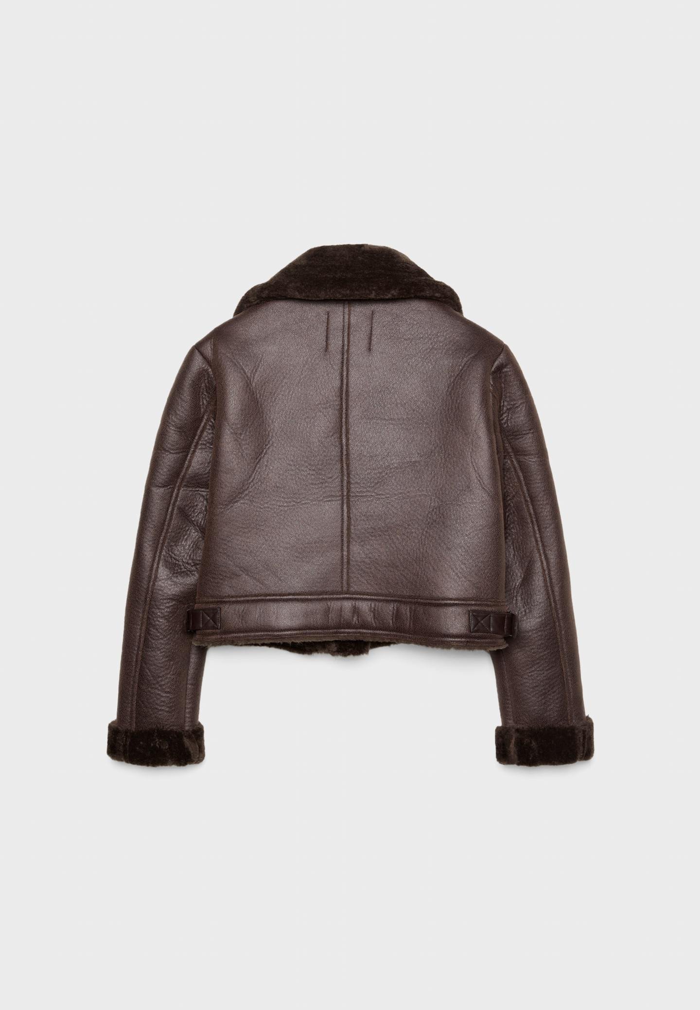 Faux fur reversible biker jacket - Women's Double-faced | Stradivarius United Kingdom | Stradivarius (UK)