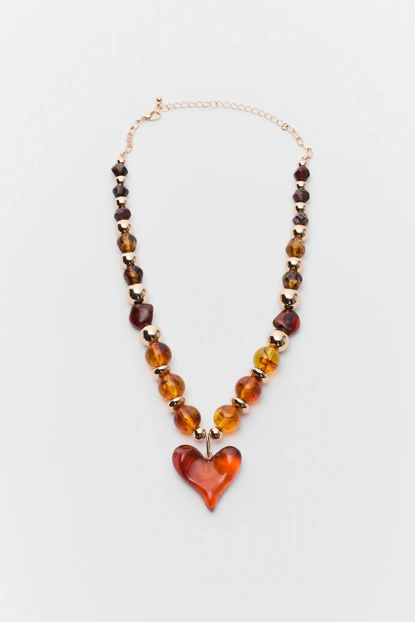 Juliette Tortoise Beaded Heart Necklace | Avara
